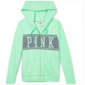 VS PINK Mint Full-Zip Hoodie